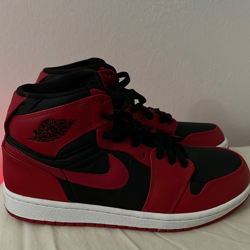 Air Jordan 1 Black & Red High Strap 2014, used once, in great condition, No box